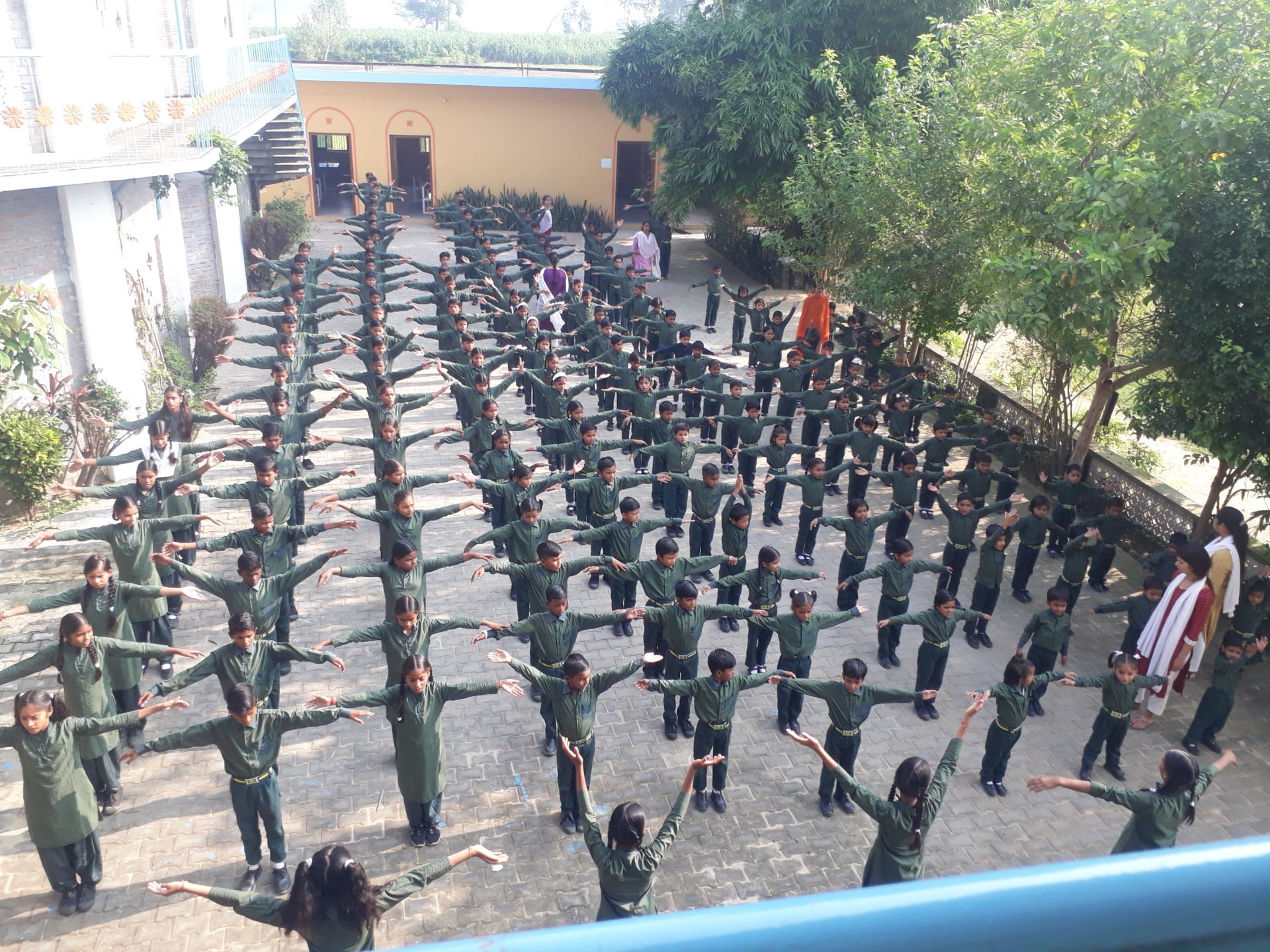 yoga at school Independence Day India